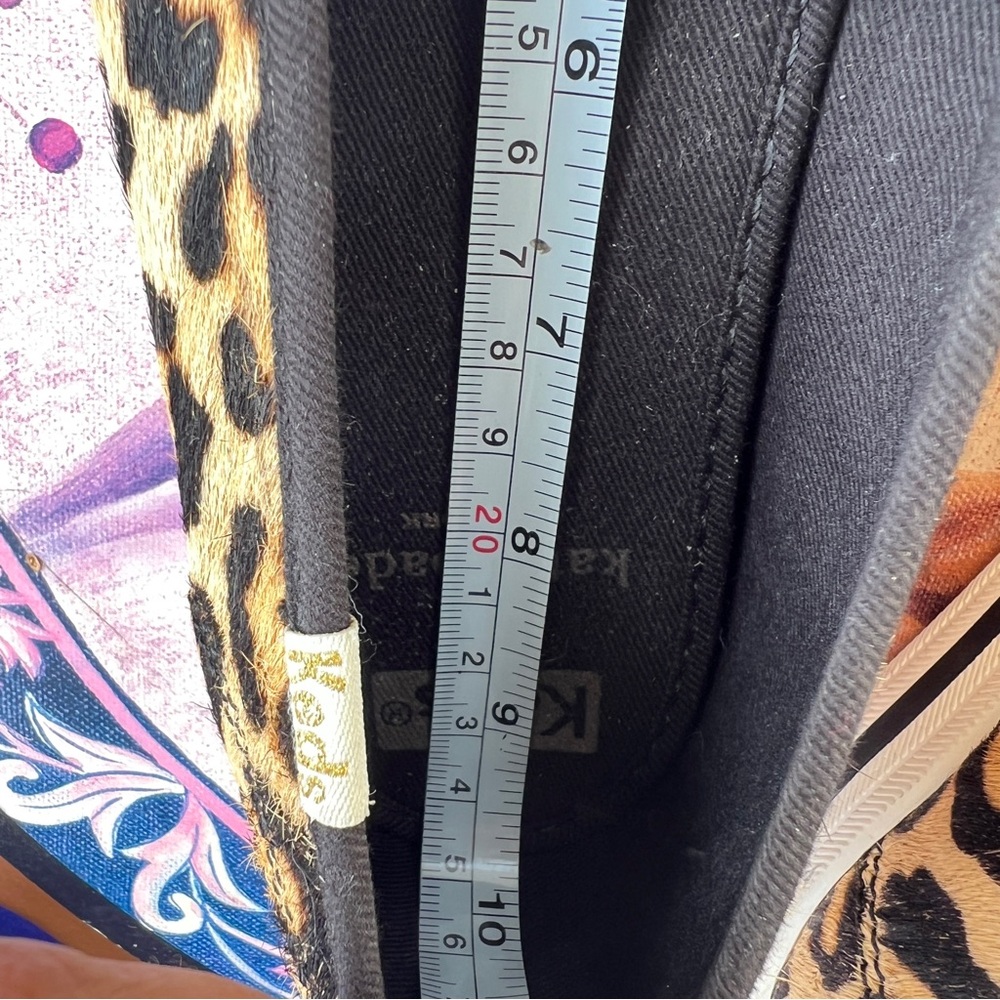 Keds x Kate Spade Leopard Pony Hair Double Decker Slip-On Sneakers Sz 8 - Picture 8 of 9